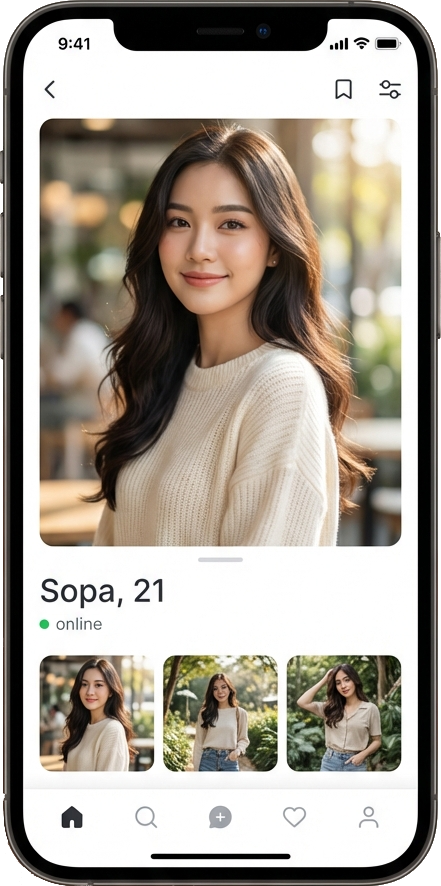Dating app on mobile